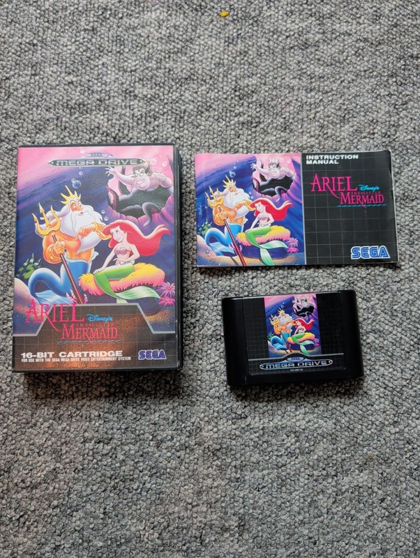 Sega Mega Drive Game Disney's Ariel The Little Mermaid Boxed with Manual