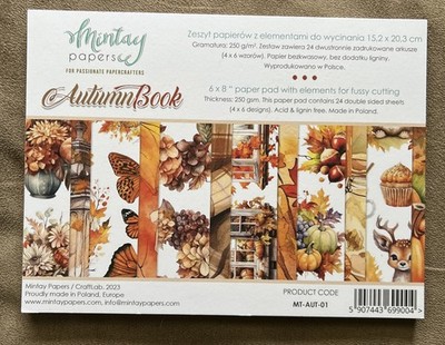 New Mintay Papers 6  X 8  Paper Pad Autumn Kiss Paper 24 Double Sided Sheets