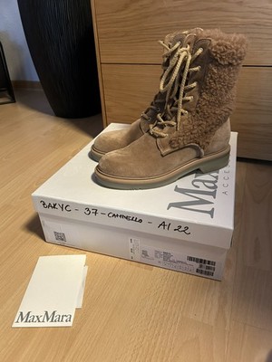 Original Max Mara Bakyc Stiefel Stiefeletten Teddy Gr. 37 Top NP 539 