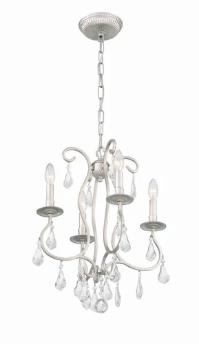 Crystorama Ashton 16" Wide 4-Light Traditional Olde Silver Chandelier - Picture 5 of 8