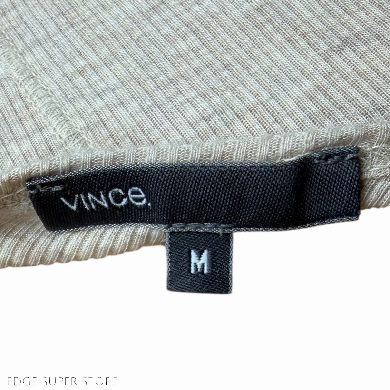 Vince Light Beige Favorite Ribbed Basic Sleeveles… - image 4
