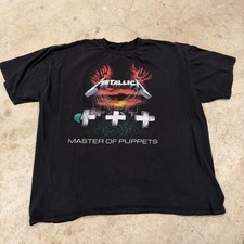 Metallica Master Of Puppets 2XL T-Shirt 2-Sided Tour Concert Heavy Metal Rock