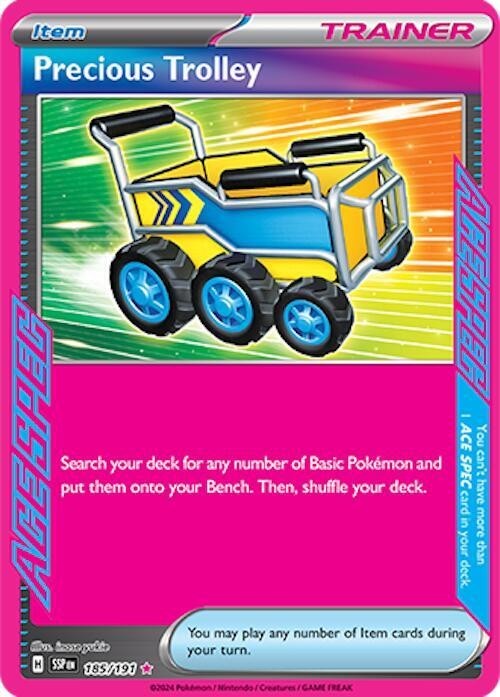 Precious Trolley 185/191 Sv08: Surging Sparks Holo - Near Mint