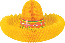 Tissue Paper Fiesta Sombrero Centerpiece Cinco De Mayo Mexican Theme Table Party