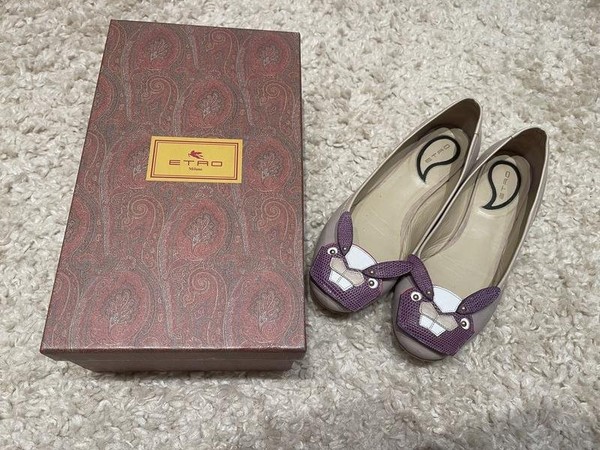 Women Etro Heels Beige Leather 37