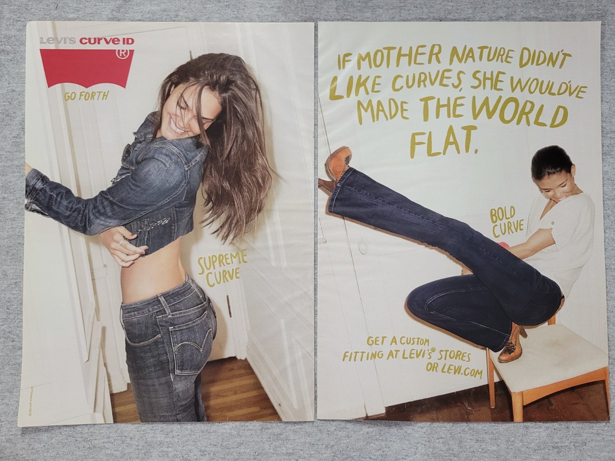 2011 Magazine Advertisement Page Levi's Curve ID Jeans Denim Cute Model  Print Ad