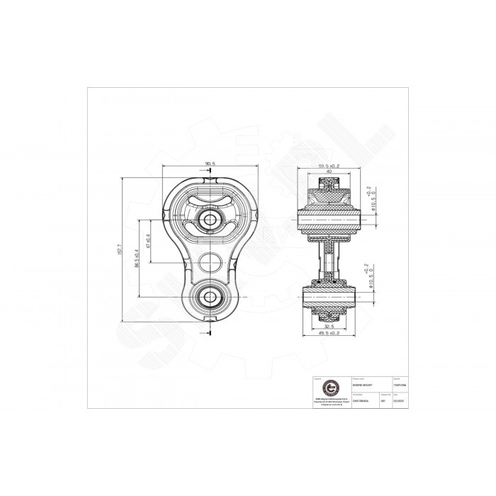 Support moteur arrière Mazda 2 1.5 MZR silentbloc de suspension boîte de vitesse de rechange