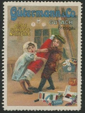 Germany Gütermann & Co Sewing Silk Advertising Cinderella Stamp Gutach Children