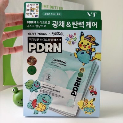 VT PDRN Hydrogel Mask Pokemon Edition 4 Sheets + Sticker Gift Korea