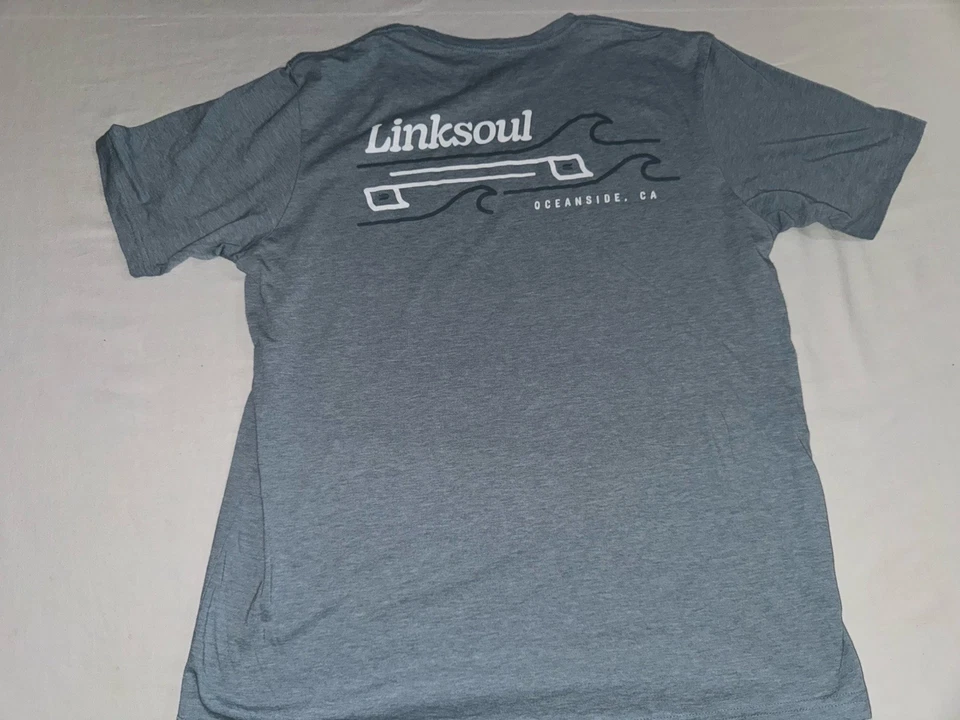 Camiseta Linksoul Golf Oceanside California Azul Para Hombre Talla Grande ¡NUEVA SIN ETIQUETAS! Foto 4 de 4