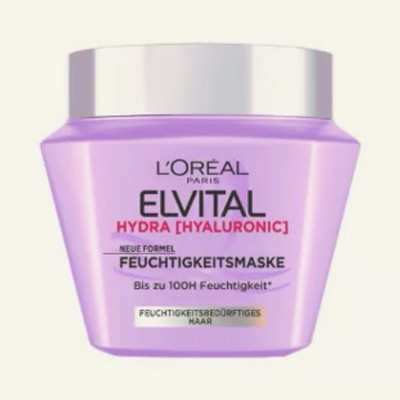 L'Oréal Elvital Hydra [Hyaluronic] Haarmaske mit Hyaluronsäure, Feuchtigkeit