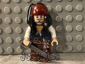 LEGO Captain Jack Sparrow Minifigure - White Shirt (poc001) from Pirates POC