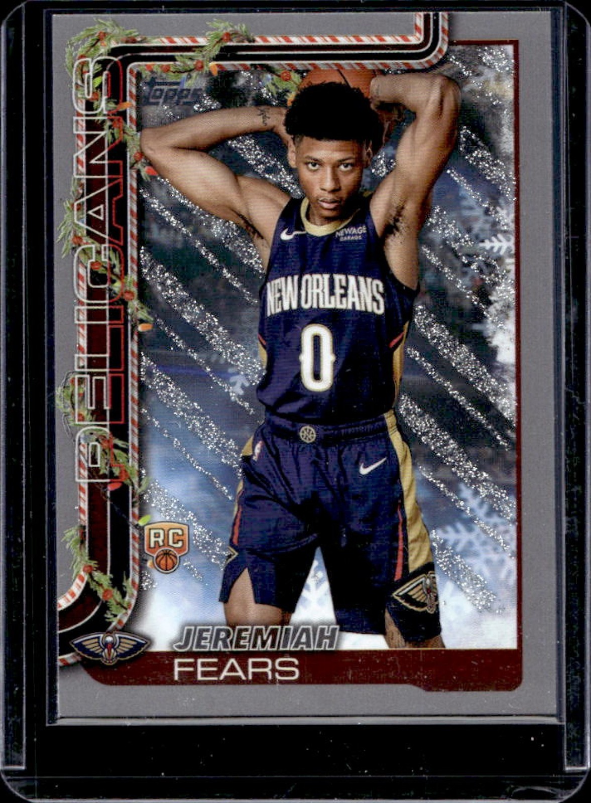 2025-26 Topps Holiday Jeremiah Fears RC Glitter #H167 Pelicans