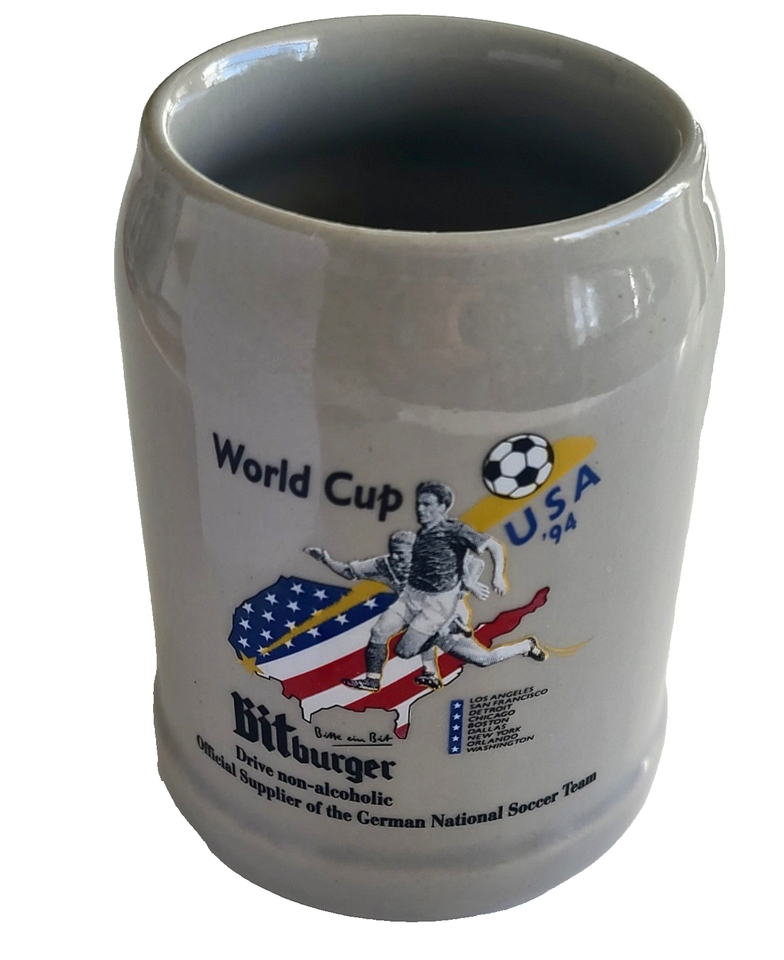 Vtg Bitburger Pils German Beer Mug Stein Stoneware 5