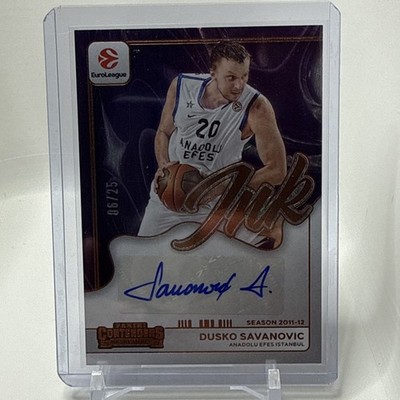 Panini Dusko Savanovic Anadolu Efes Autograph #INK-SAV /99 Contenders EuroLeague