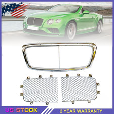 Chrome Main Radiator Grille Plated Insert Grill For Bentley Continental Gtc Gt