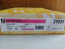 Neenah Paper 21031 astrobrights paper, 8.5 X 11, Pulsar Pink, 500 Sheets