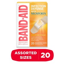 Vendajes marca curita con antibiótico neosporina tamaños surtidos 20ct (paquete de 5)