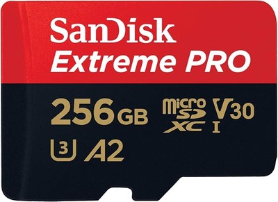 SanDisk Extreme PRO microSDXC UHS-I Speicherkarte 256 GB + Adapter & RescuePRO