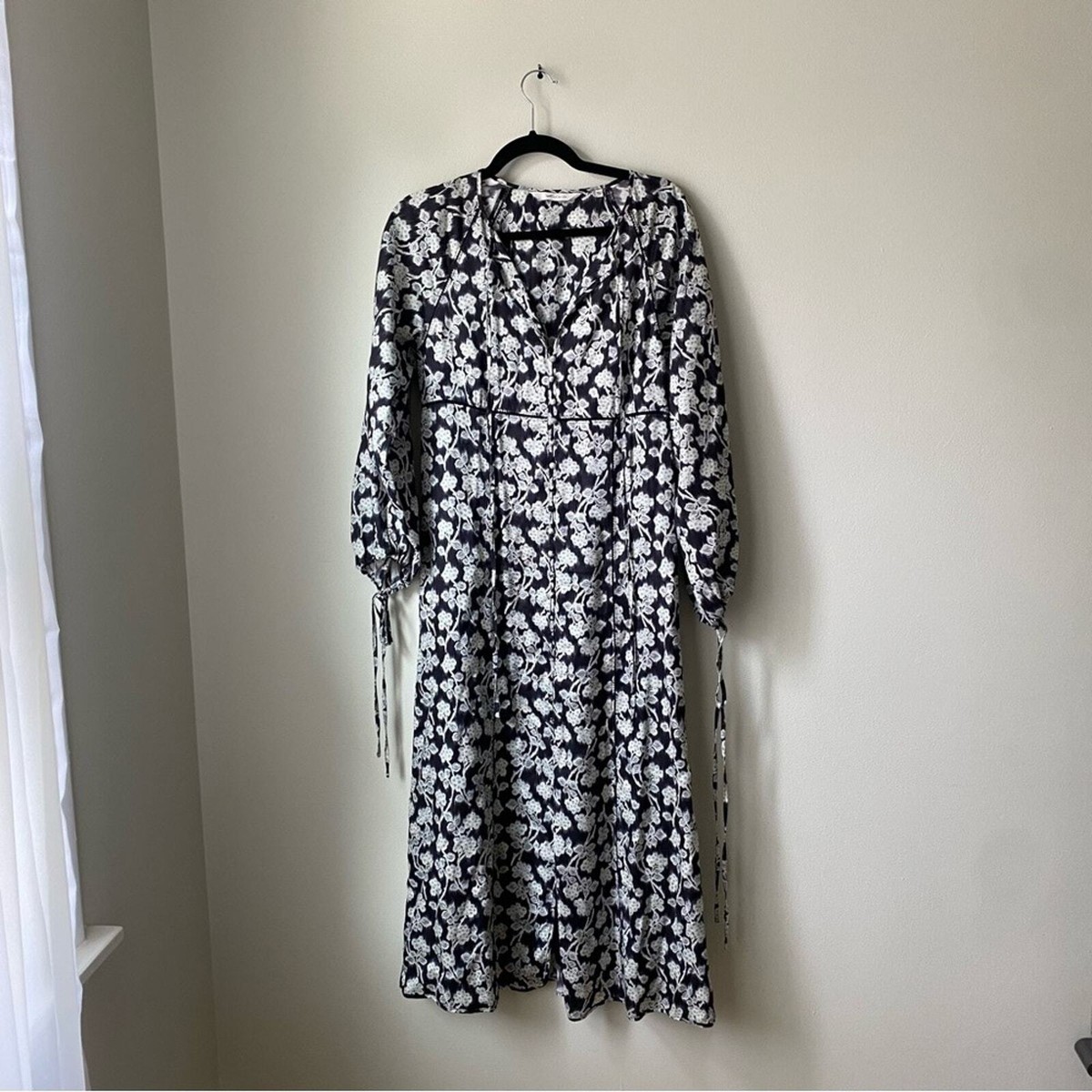 rebecca taylor floral midi dress Floral Print Midi Length Dress