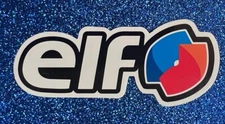 Elf Racing Oils Sticker *Glossy*Finish.  Approx Size: 3.75”X 1.66”inch. Self Adh