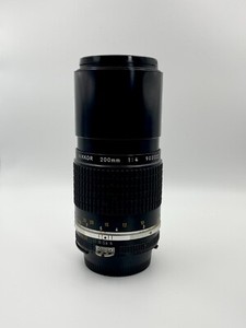 NIKON NIKKOR 200mm f/4 LENS WITH LENS HOOD Free Shipping UK