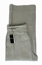 Lauren Ralph Lauren Pleated Buckle Waist Linen Blend Cropped Wide Leg Pant SZ.10