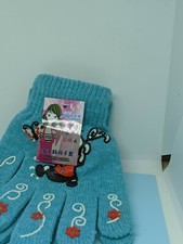 Girls Novelty Magic Gloves Light Blue Asian Character