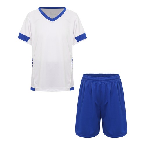Unisex Kids Set Boys Tracksuits Football Outfit Running Sportswear Uniform Team - Picture 8 of 57