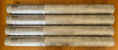 4 x VERSIEGELTE ROLLEN ZOFFANY TAPETE DAMAST ALCHEMY OF COLOUR TOURS 312707 PERLE