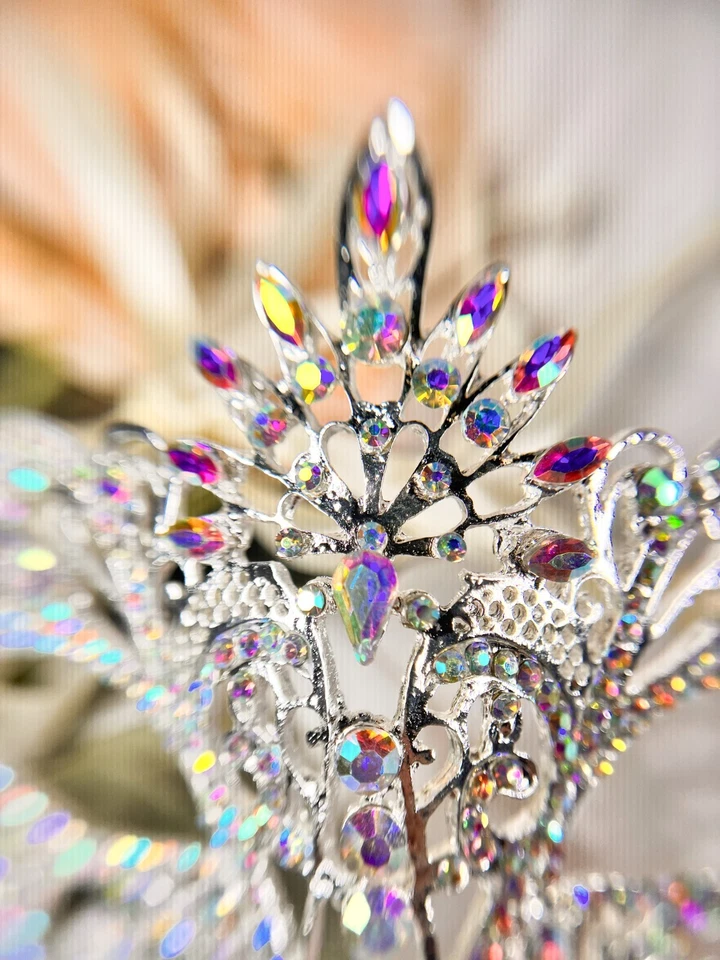 Masquerade Mask Luxury Sapphire Crystal, Elegant Bridal Wedding Party Mask - Image 4 of 4