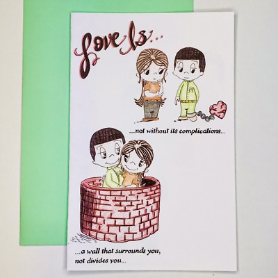 Love Is Greeting Card by Kim Casali (Thinking of you. Valentines Day)