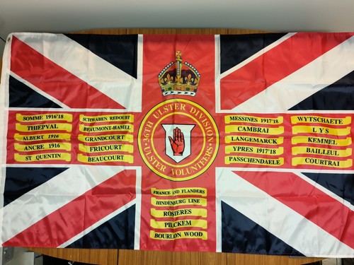 36th Ulster Division Crest, Kings colours Flag 3X5FT - Picture 7 of 8