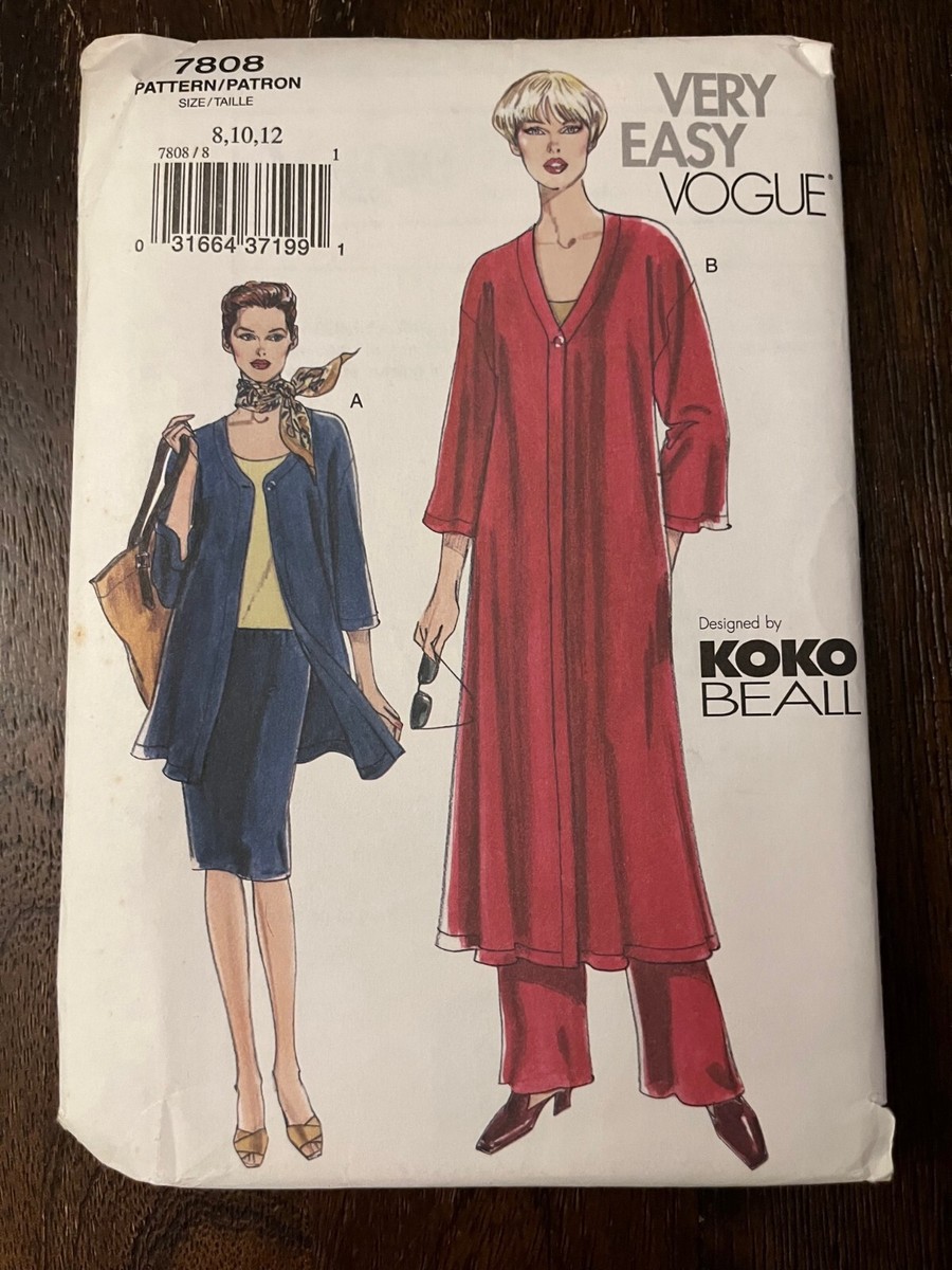 Vogue 7808 UNCUT Sewing Pattern, Misses' Petite Jacket, Duster