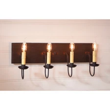 4 Arm Electric Vanity Wall Light Bar in 3 Hartford Colors/Mirror Vanity Light