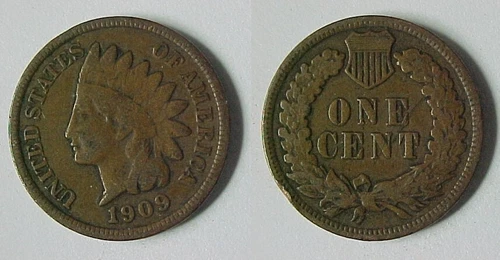 1909 Indian Head Cent Very Good VG