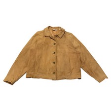 Timberland Suede Leather Jacket | Vintage High End Western Designer Tan Brown