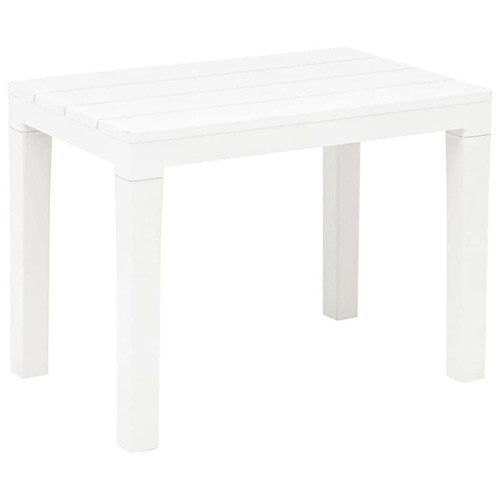 White Large Plastic Garden Table Bench Furniture Outdoor Weather Proof