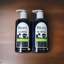 2 pack Biore Charcoal Face Wash Deep Pore Facial Cleanser Oily Skin 6.7oz eac