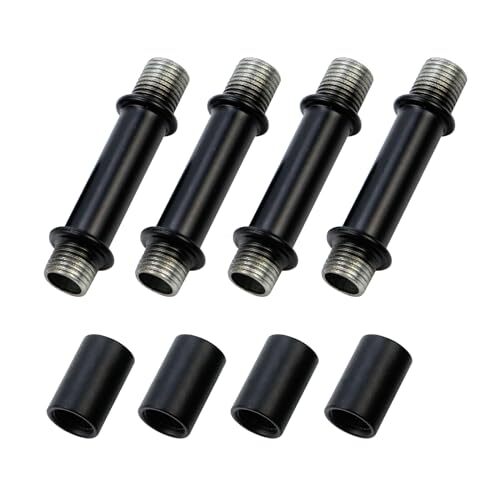 Double End Straight Pipe Lamp Stem Kit Black Lamp Threaded Extension ...