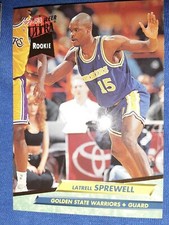 LATRELL SPREWELL 1992-93 FLEER ULTRA GOLDEN STATE WARRIORS ROOKIE CARD #266 rc. rookie card picture