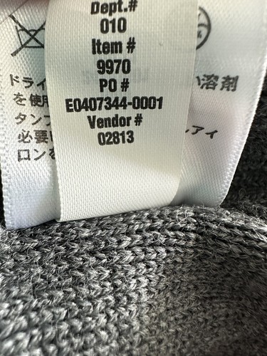 Eddie Bauer Merino Wool Sweater Women XL Half Zip Knit Pullover Grey Red Nordic - Picture 12 of 12