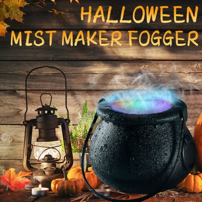 Dekor Halloween Mist Maker Fogger 6 LED Lichter Farbwechsel Urlaub Party Prop