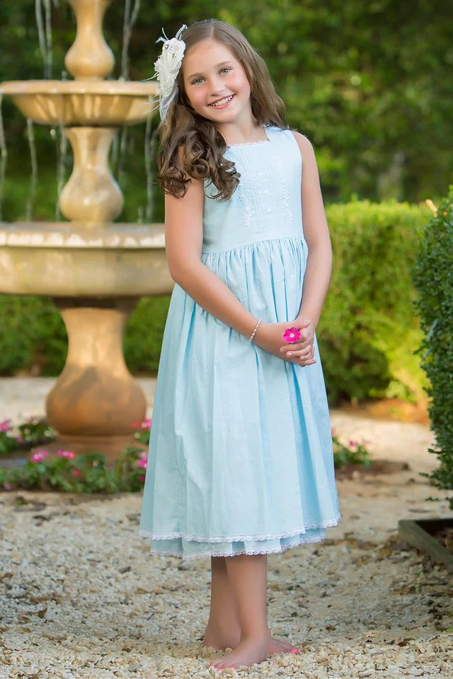 NEW Strasburg Children Summer Dress for Girls size 2-10 Pink Lavender Blue White - Image 4 of 4