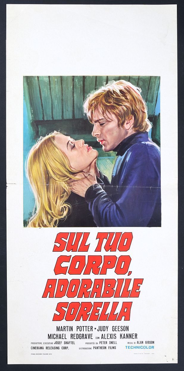 Locandina originale film SUL TUO CORPO ADORABILE SORELLA (1972) - Regia di Alan Gibson