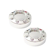 PAIR NEW FOR 2005-2018 F250 F350 SRW 2WD CHROME WHEEL CENTER HUB CAP FRONT REAR