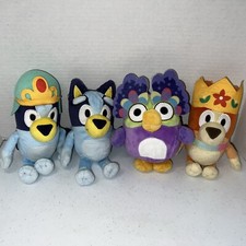 Moose Toys BLUEY 8  Plush Princess Bluey, Blue Heeler Bingo, Chatterbox Plush