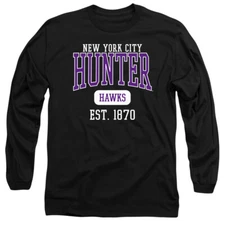 Hunter College Adult Long Sleeve T-Shirt Est. Date, Black, S-3XL