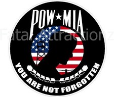 POW MIA American Flag Vinyl Sticker Decal USA hero war veteran missing in action