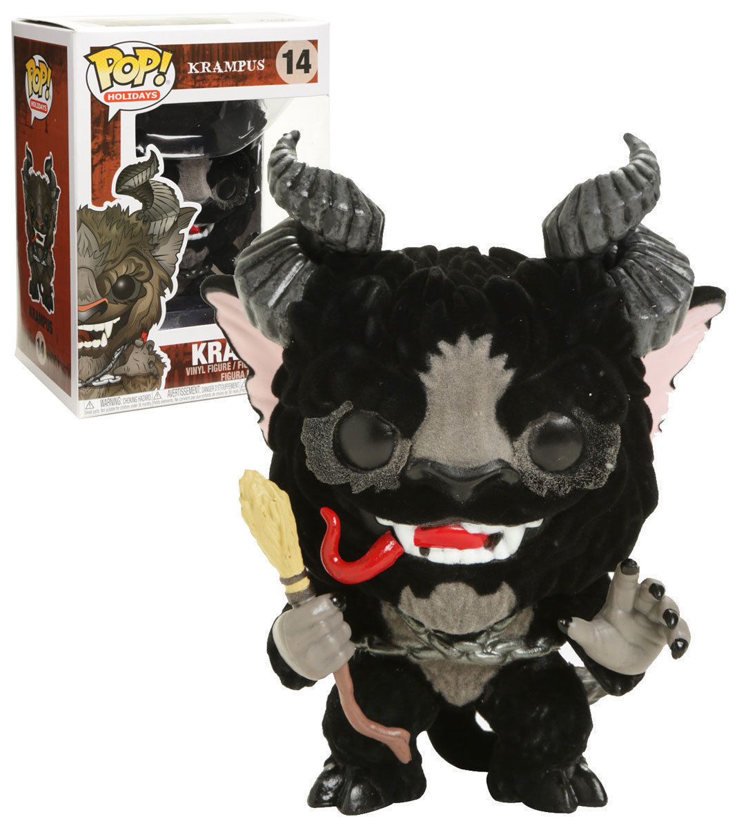 FUNKO POP HOLIDAYS #14 KRAMPUS (FLOCKED) VAULTED VINYL FIGURE~FAST